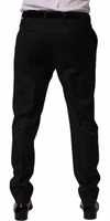 Black Wool Skinny Dress Formal Trouser Pants 3