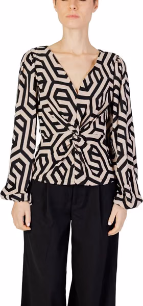 Beige Polyester Blouse