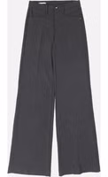 Gray Polyester Casual Pants 1