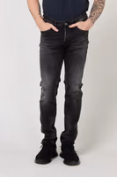Black Cotton Slim Fit Jeans 1