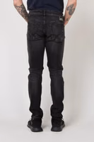 Black Cotton Slim Fit Jeans 2