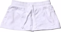 White Cotton Blend Mid Waist A-line Mini Skirt 3