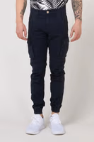 Blue Cotton Cargo Pants 1