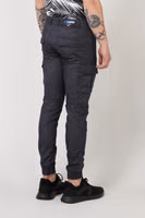 Blue Polyester Cargo Pants 2