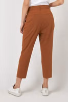 Brown Polyester Casual Pants 2