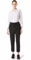 Black Polyester Casual Pants 2