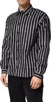 Black Stripes Cotton Men Formal Dress Shirt 2