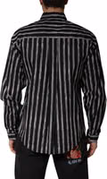 Black Stripes Cotton Men Formal Dress Shirt 3