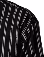 Black Stripes Cotton Men Formal Dress Shirt 5