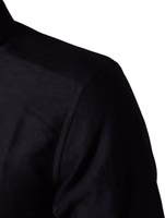 Black Dotted Cotton Collared GOLD Dress Shirt 5