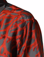 Gray Red Corals Short Sleeves Casual Shirt 5