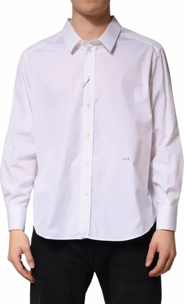 White SARTORIA Cotton Collared Dress Shirt