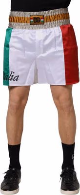 Multicolor Italia Polyester Bermuda Shorts