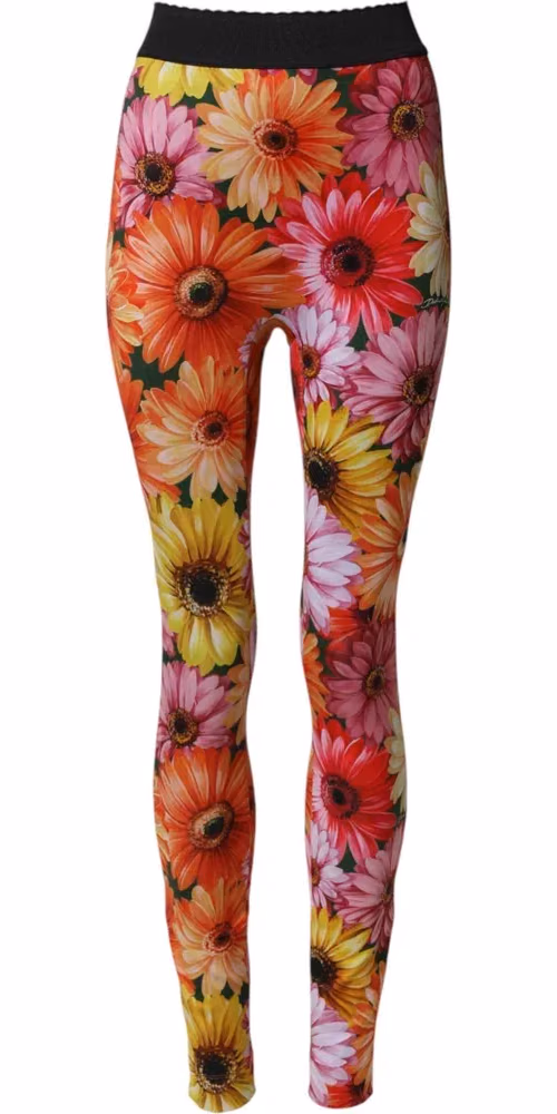 Multicolor Floral Leggings StretchWaist Pants