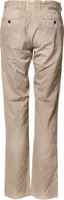 Beige Mid Waist Straight Women Casual Chino Trouser Pants 2