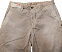 Beige Mid Waist Straight Women Casual Chino Trouser Pants 3