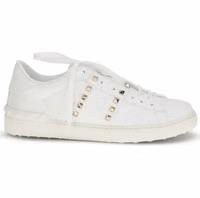 White Calf Leather Bos Taurus Low Top Sneakers 1