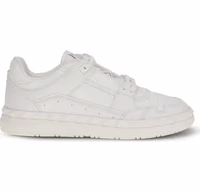 White Calf Leather Bos Taurus Low Top Sneakers 1