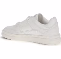 White Calf Leather Bos Taurus Low Top Sneakers 3