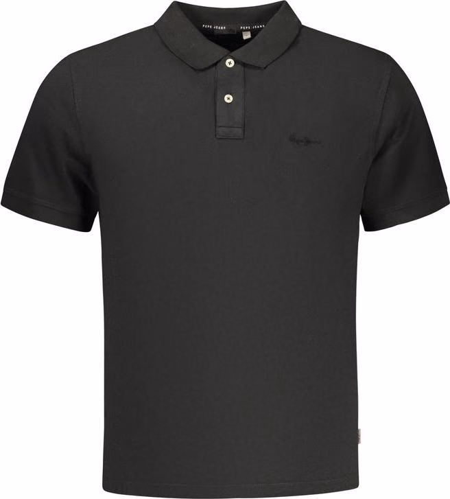 Black Cotton Men's Polo Shirt