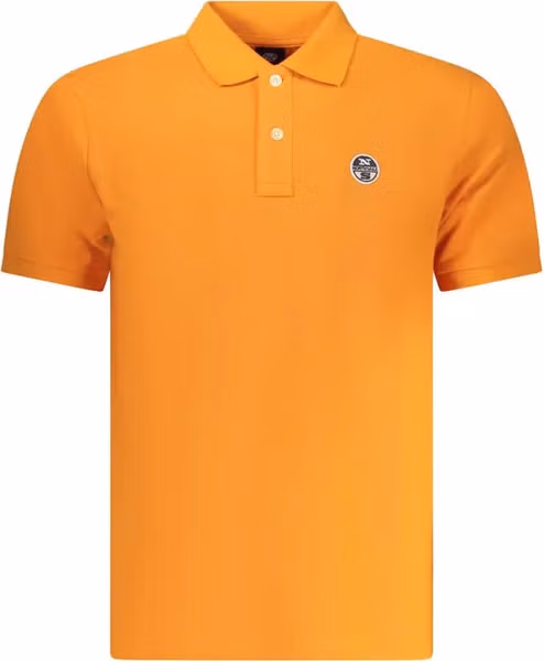 Arancione Cotton Men Polo