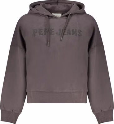 Black Cotton Women Sweatshirt