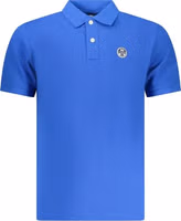 Blue Cotton Men's Polo Shirt 1