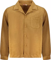 Marrone Polyester Men's Shirt 1