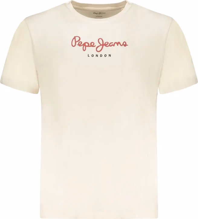 Beige Cotton Men's T-Shirt