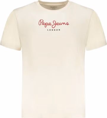Beige Cotton Men's T-Shirt