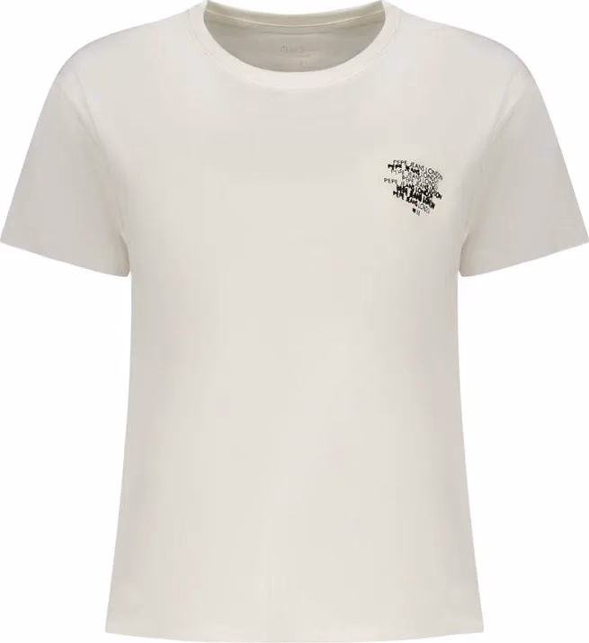 White Cotton Women T-Shirt