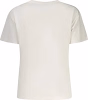 White Cotton Women T-Shirt 2