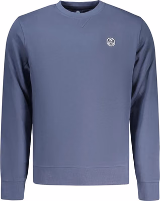 Blue Cotton Men Sweatshirt