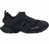 Black Polyethylene Athletic Sneakers 1