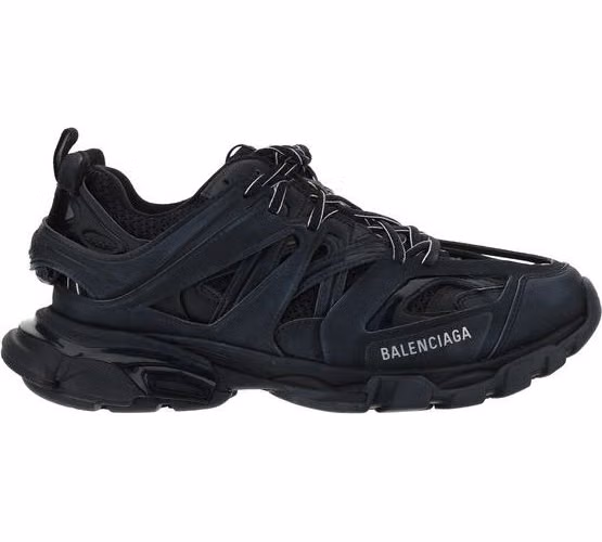 Black Polyethylene Athletic Sneakers