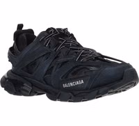 Black Polyethylene Athletic Sneakers 2