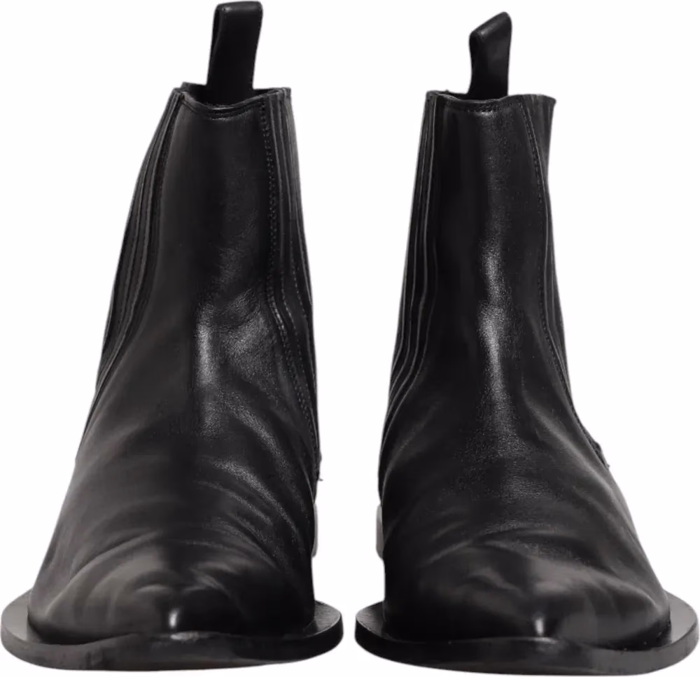 Black Chelsea Men Short Ankle Boots Shoes