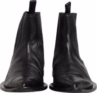 Black Chelsea Men Short Ankle Boots Shoes 1