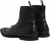 Black Chelsea Men Short Ankle Boots Shoes 3