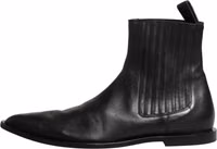 Black Chelsea Men Short Ankle Boots Shoes 4