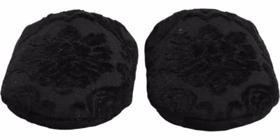 Black Logo Embroidered Slippers Flats Shoes