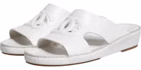 White DG Cutout Slides Slippers Flats Shoes 3