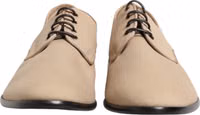 Beige Canvas Derby Lace Up Dress Men Shoes 1