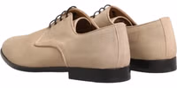 Beige Canvas Derby Lace Up Dress Men Shoes 4