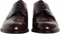 Black Lace Up Leather Dress Derby Men Shoes 1