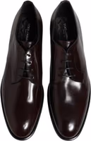 Black Lace Up Leather Dress Derby Men Shoes 2