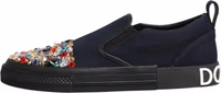Blue Canvas Embellished Slip On Men Sneakers Shoes 5