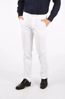 White Cotton Chino Pants 1