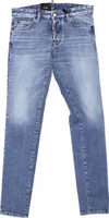 Blue Cotton Straight-Leg Jeans 3