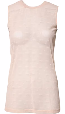 Beige Nylon Blouse